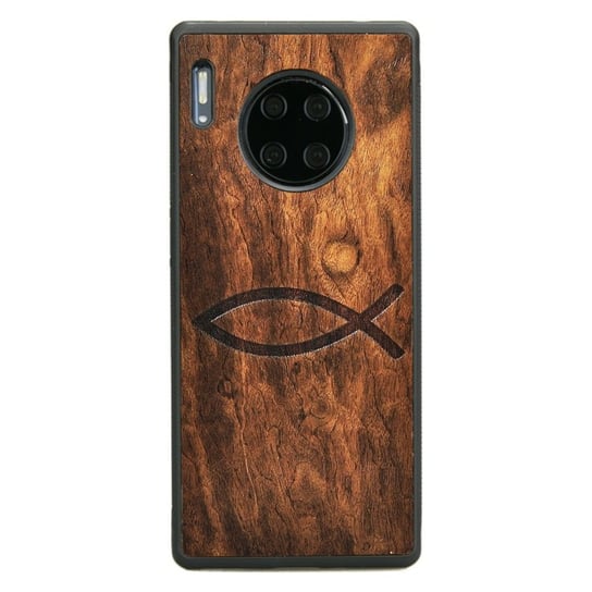 Drewniane etui Huawei Mate 30 Pro Rybka Chrześcijańska Imbuia ForestZone ForestZone