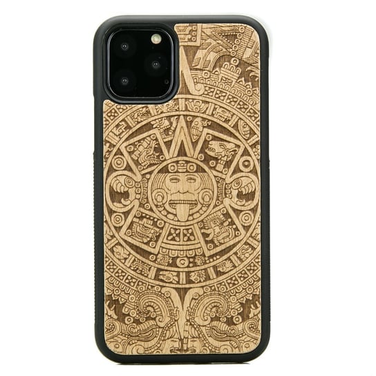 Drewniane Etui, Iphone 11 Pro Kalendarz Aztecki Aniegre BEWOOD