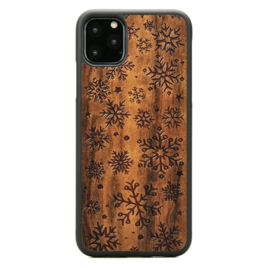 Drewniane etui iPhone 11 Pro Max Świąteczne Płatki Śniegu Imbuia ForestZone ForestZone