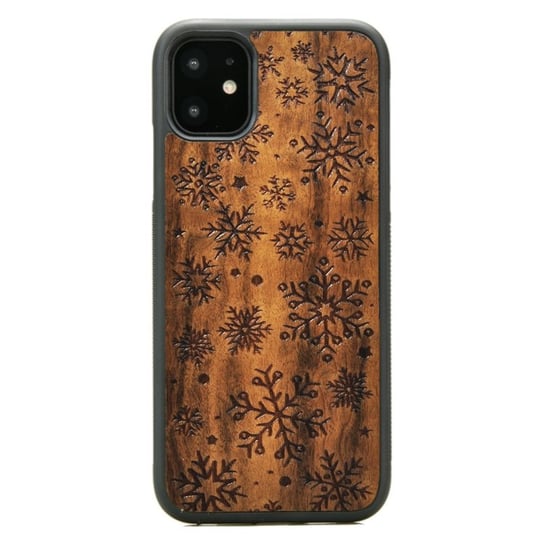 Drewniane etui iPhone 11 Świąteczne Płatki Śniegu Imbuia ForestZone ForestZone