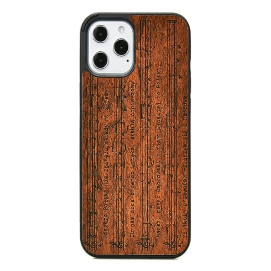 Drewniane etui iPhone 12 Pro Max Hymn Polski Imbuia ForestZone Patriot ForestZone