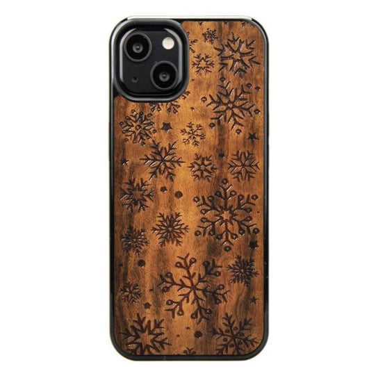 Drewniane etui iPhone 13 Mini Świąteczne Płatki Śniegu Imbuia Forestzone ForestZone