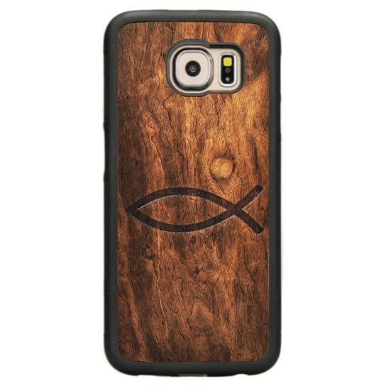 Drewniane etui Samsung Galaxy S6 Rybka Chrześcijańska Imbuia ForestZone ForestZone