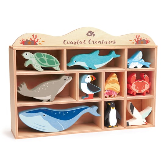 Drewniane figurki do zabawy - zwierzęta morskie, Tender Leaf Toys Tender Leaf Toys
