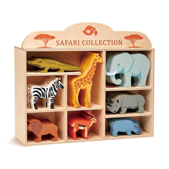 Drewniane figurki do zabawy - zwierzęta Safari, Tender Leaf Toys Tender Leaf Toys