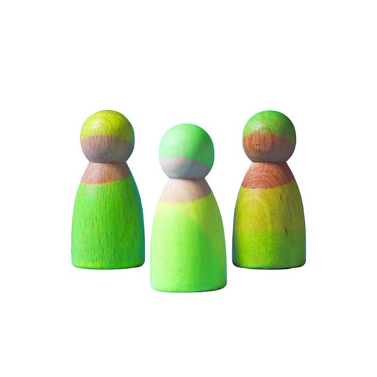 Drewniane figurki Przyjaciele 3 szt. Neon Green Grimm’s Grimm’s