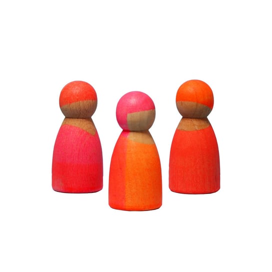 Drewniane figurki Przyjaciele 3 szt. Neon Pink Grimm’s Grimm’s