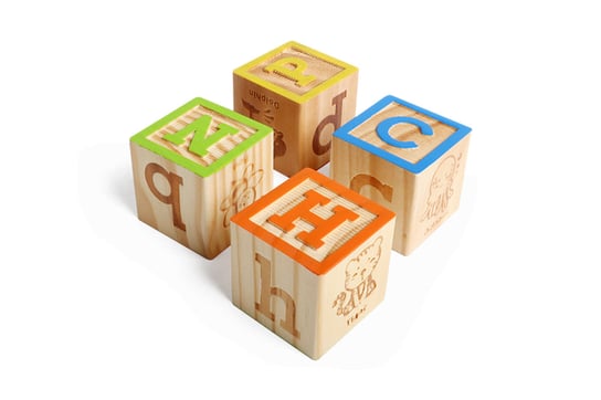Drewniane Klocki Litery Alfabet Montessori 12 Sztuk Inna marka
