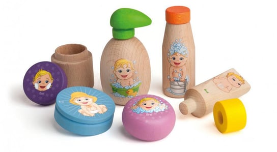 Drewniane kosmetyki dla lalek do pielęgnacji Erzi Erzi