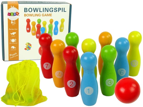 Drewniane Kręgle Gra Zręcznościowa Bowling Kręgielnia Lean Toys