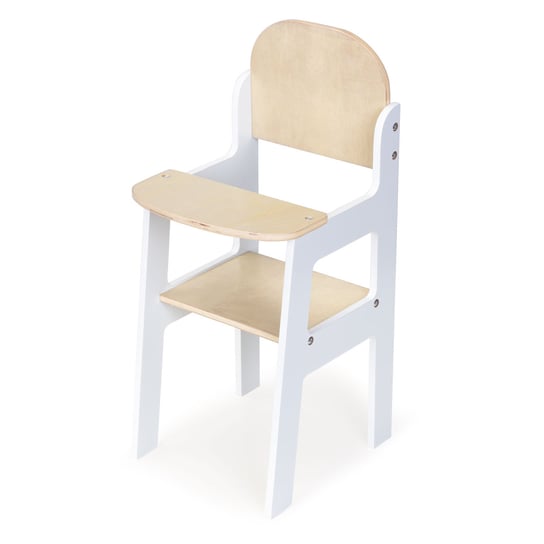 Drewniane krzesełko dla lalek fotelik do karmienia dla misi pluszaków ECOTOYS Ecotoys