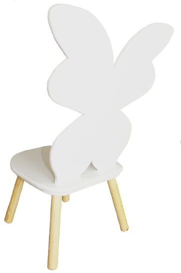 Drewniane krzesełko dziecięce, Motylek, Jasnoszary Misiabelki