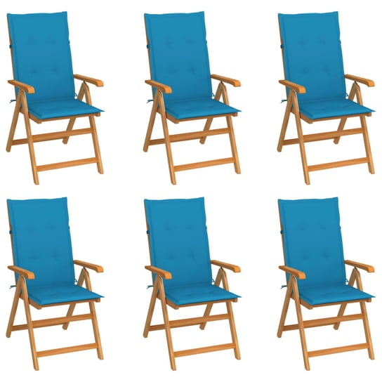 Drewniane krzesła ogrodowe z poduszkami, 7 ustawie Inna marka