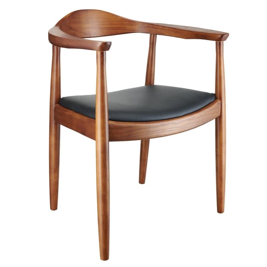 Drewniane krzesło King z podłokietnikami do gabinetu drewniane Step Into Design