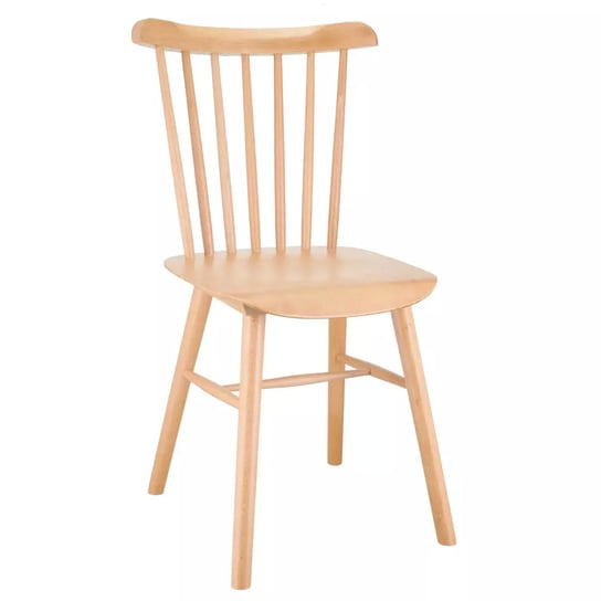 Drewniane krzesło Stick klasyczne do kuchni brązowe Step Into Design