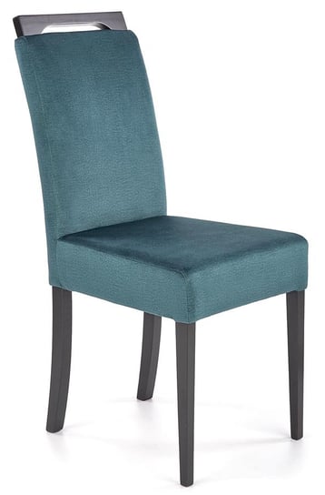Drewniane Krzesło Z Zieloną Tapicerką, Tridin 97X42 Elior