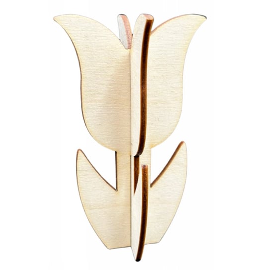 Drewniane Kwiaty Tulipany 3D - Prezent Dekoracyjny do Decoupage Kolorowe Motki