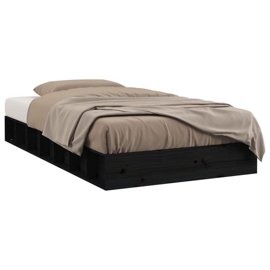 Drewniane łóżko, 192,5 x 158 x 21 cm, czarne Inna marka