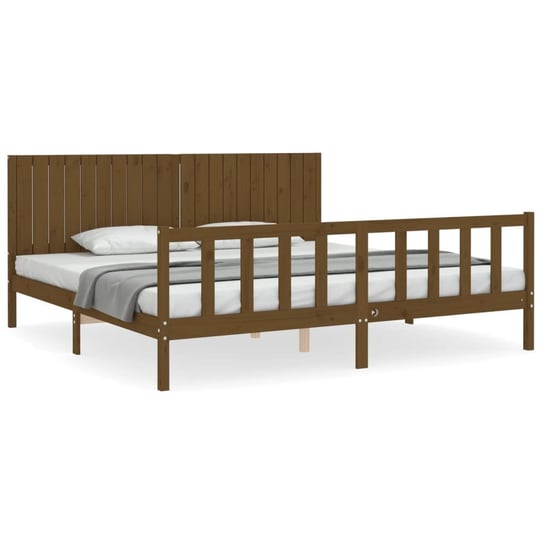 Drewniane łóżko, 205,5 x 205,5 x 100 cm, miodowy b Inna marka