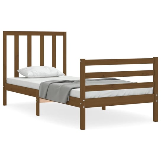 Drewniane łóżko 205,5x105,5x100 cm, kolor miodowy Inna marka