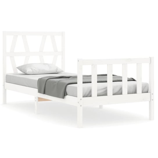 Drewniane łóżko białe 195,5x80,5x100cm Inna marka