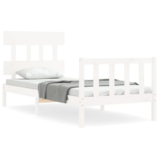 Drewniane łóżko białe 195,5x80,5x81cm Inna marka