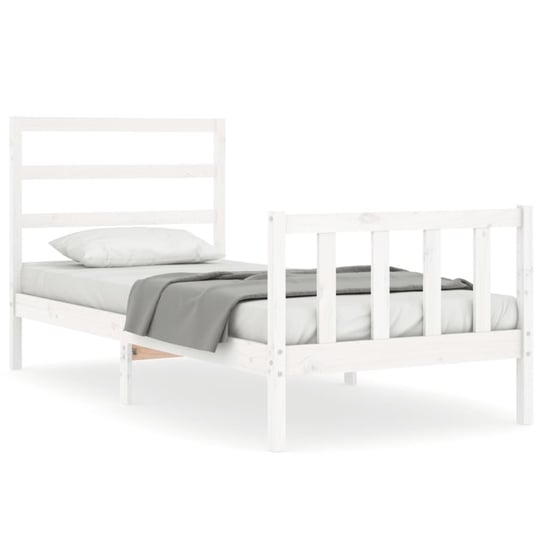 Drewniane łóżko białe 195,5x95,5x100 cm Inna marka