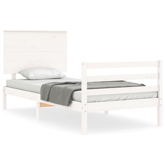 Drewniane łóżko białe 195,5x95,5x82,5cm Inna marka
