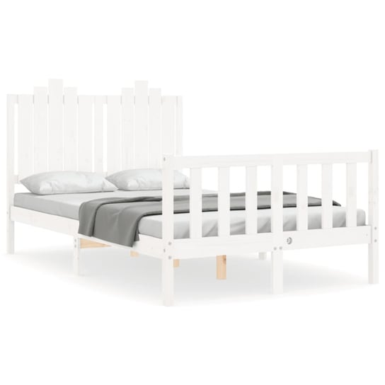 Drewniane łóżko białe 205,5 x 125,5 x 110 cm / AAALOE Inna marka
