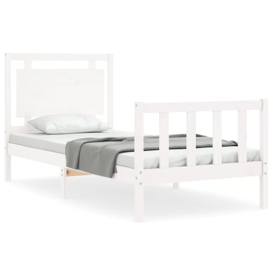 Drewniane łóżko białe 205,5x105,5x100cm Inna marka