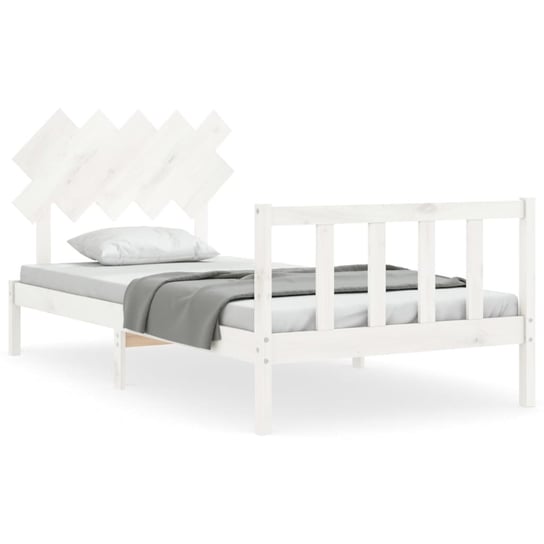 Drewniane łóżko białe 205,5x105,5x81cm Inna marka
