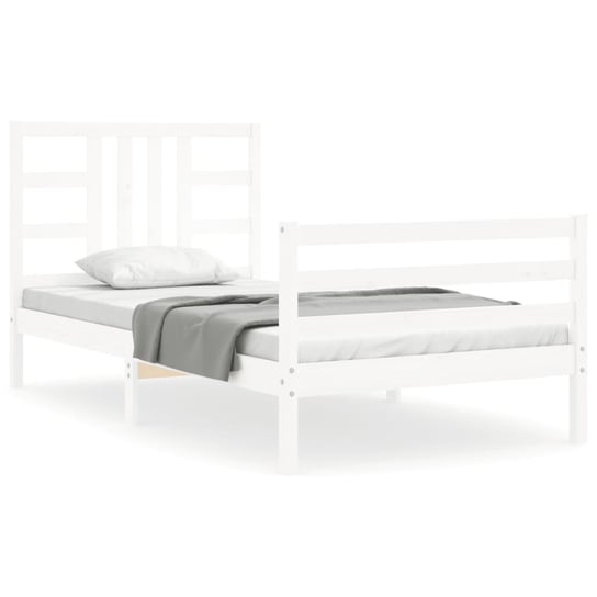 Drewniane łóżko białe 205,5x95,5x100 cm Inna marka