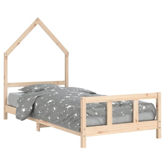 Drewniane łóżko dla dzieci - Lite sosnowe, 205,5 x / AAALOE Zakito
