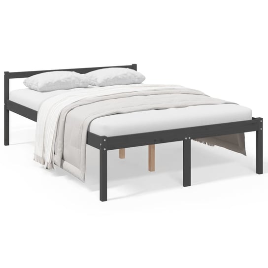 Drewniane łóżko dla seniora 120x200 cm, szary Inna marka