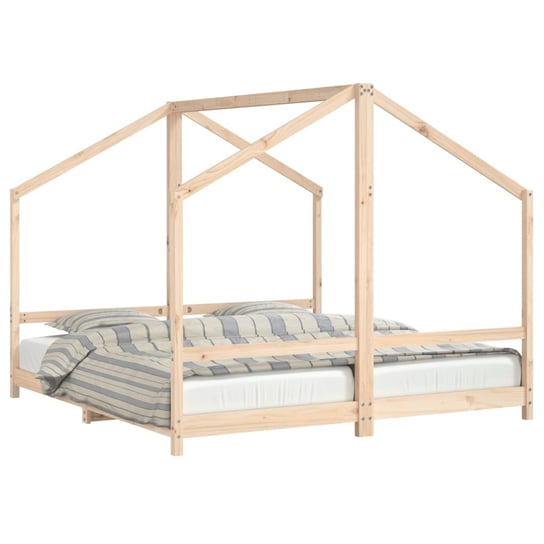 Drewniane łóżko dziecięce 195,5x191cm, sosna, suro Inna marka