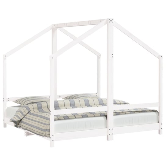 Drewniane łóżko dziecięce 80x160 cm, białe Inna marka