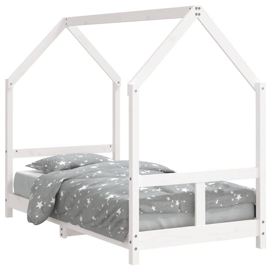 Drewniane łóżko dziecięce białe 165,5x85,5cm Inna marka