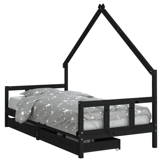 Drewniane łóżko dziecięce Domki - 195,5x95,5x160 c Inna marka