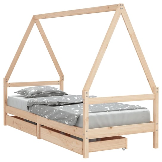 Drewniane łóżko dziecięce Radosna Przestrzeń lite Inna marka