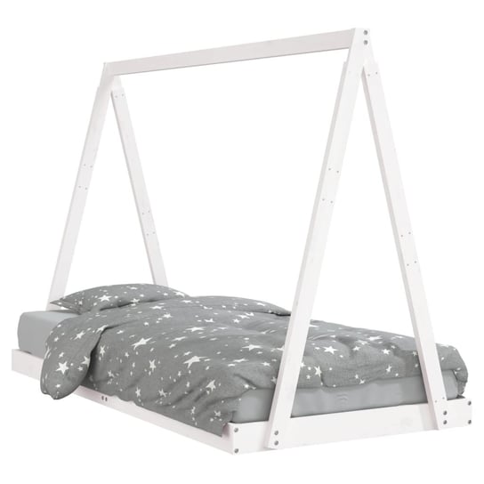 Drewniane łóżko dziecięce tipi, białe, 199x94x134  / AAALOE Zakito
