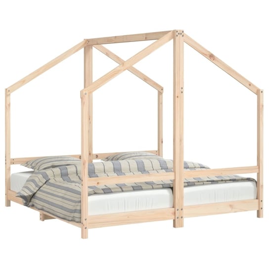 Drewniane łóżko dziecięce z ramą - 165,5x171x158 c / AAALOE Zakito