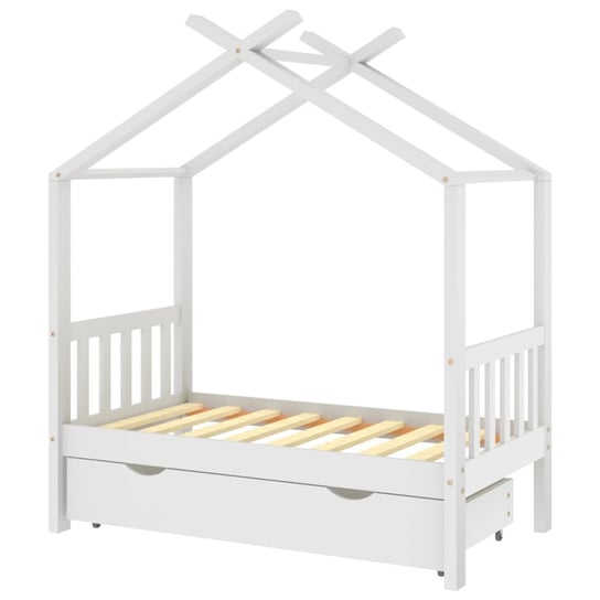 Drewniane łóżko dziecięce z szufladą - 146x77x190c / AAALOE Zakito