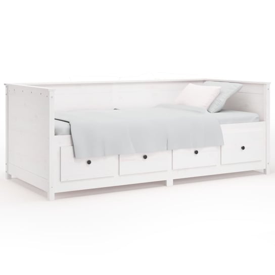 Drewniane łóżko dzienne, 197,5 x 82 x 80 cm, białe Inna marka