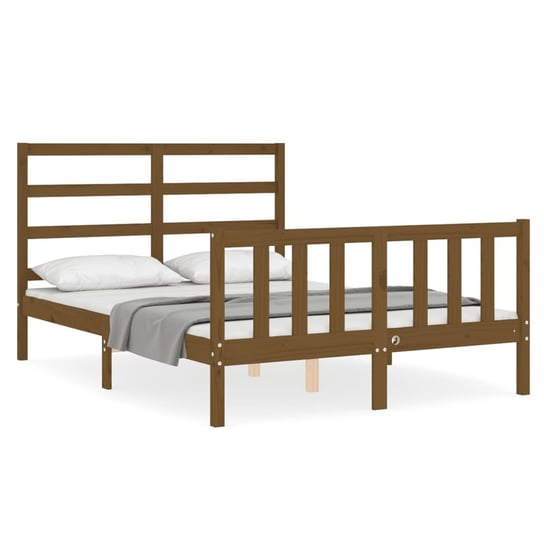 Drewniane łóżko miodowy brąz 195,5x125,5x100cm Inna marka