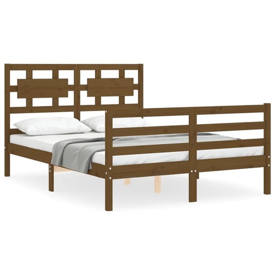 Drewniane łóżko miodowy brąz, 205,5 x 145,5 x 100 Inna marka