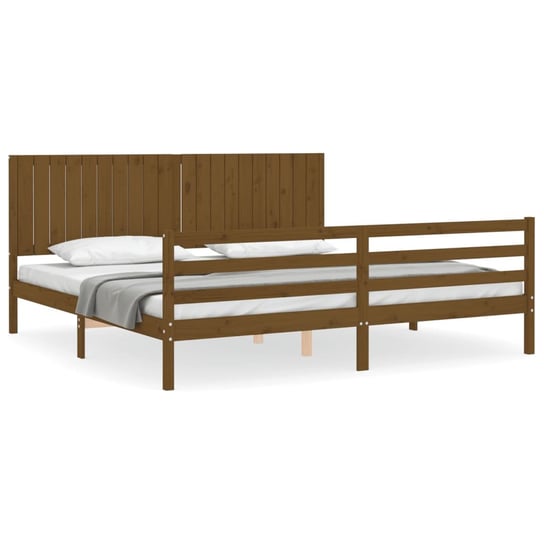 Drewniane łóżko miodowy brąz, 205,5 x 205,5 x 100 Inna marka