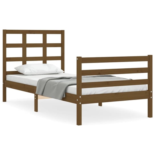 Drewniane łóżko miodowy brąz 205,5x105,5x100 cm Inna marka