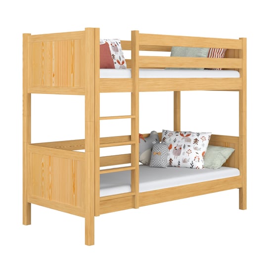 Drewniane łóżko piętrowe N02 sosna naturalna 90x180 N-Wood