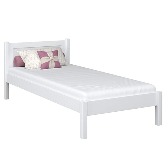 Drewniane łóżko pojedyncze N02 biały 100x180 N-Wood