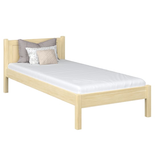 Drewniane łóżko pojedyncze N02 sosna bezbarwna 100x180 N-Wood